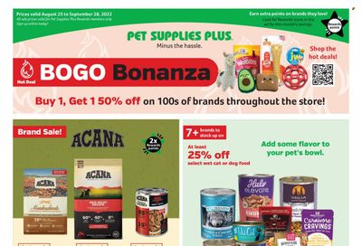 Pet Supplies Plus Weekly Ad Flyer Specials August 25 to September 28, 2022