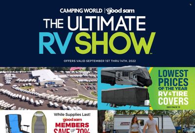 Camping World Weekly Ad Flyer Specials September 1 to September 14, 2022