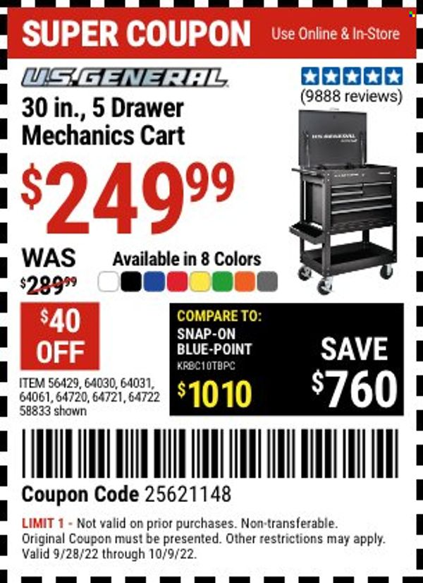Harbor Freight Weekly Ad Flyer Specials September 28 to October 9, 2022