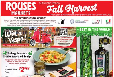 Rouses Markets (AL, LA, MS) Weekly Ad Flyer Specials September 28 to October 26, 2022