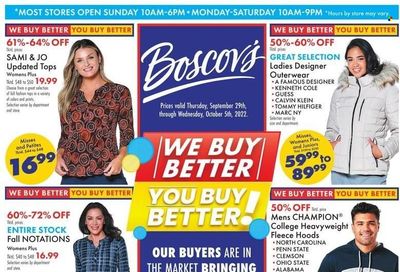 Boscov's (CT, DE, MD, NJ, NY, PA) Weekly Ad Flyer Specials September 29 to October 5, 2022