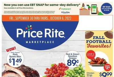 Price Rite (CT, MA, MD, NH, NJ, NY, PA, RI) Weekly Ad Flyer Specials September 30 to October 6, 2022