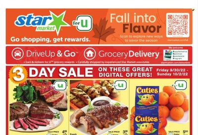 Star Market Weekly Ad Flyer Specials September 30 to October 6, 2022