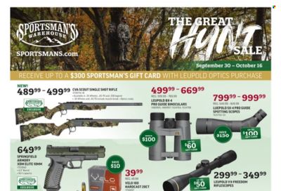Sportsman's Warehouse Weekly Ad Flyer Specials September 30 to October 16, 2022