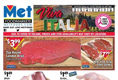 Met Foodmarkets Weekly Ad Flyer Specials October 2 to October 8, 2022