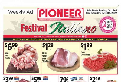 Pioneer Supermarkets (NJ, NY) Weekly Ad Flyer Specials October 2 to October 8, 2022