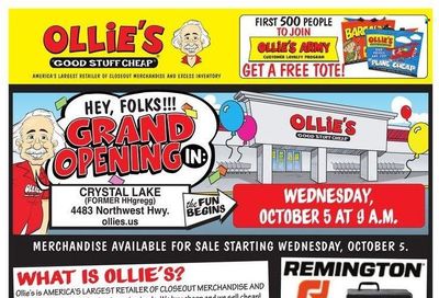 Ollie's Bargain Outlet Weekly Ad Flyer Specials October 5 to October 12, 2022