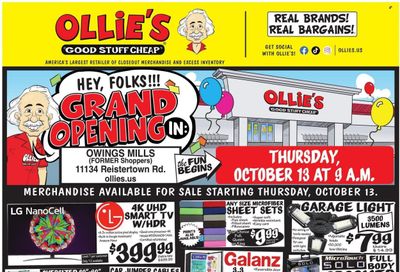 Ollie's Bargain Outlet Weekly Ad Flyer Specials October 12 to October 19, 2022