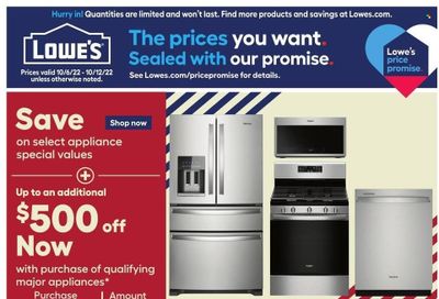 Lowe's Weekly Ad Flyer Specials October 6 to October 12, 2022