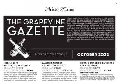 Bristol Farms (CA) Weekly Ad Flyer Specials October 5 to November 1, 2022