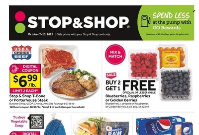 Stop & Shop (MA) Weekly Ad Flyer Specials October 7 to October 13, 2022
