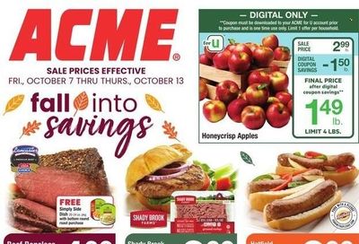 ACME (DE, NJ, NY, PA) Weekly Ad Flyer Specials October 7 to October 13, 2022