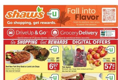 Shaw’s (MA, ME, NH, RI, VT) Weekly Ad Flyer Specials October 7 to October 13, 2022