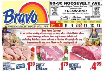 Bravo Supermarkets (CT, FL, MA, NJ, NY, PA) Weekly Ad Flyer Specials October 7 to October 13, 2022