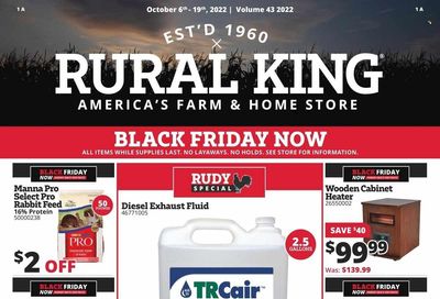 Rural King Weekly Ad Flyer Specials October 6 to October 19, 2022