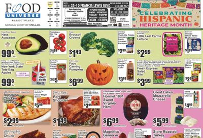 Food Universe (NY) Weekly Ad Flyer Specials October 7 to October 13, 2022