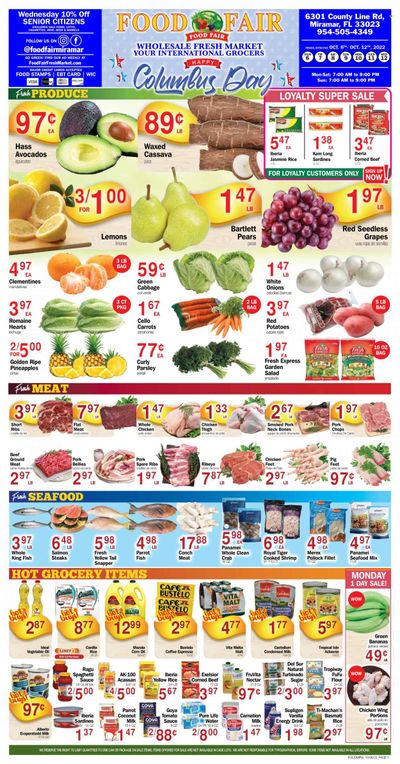 Food Fair Fresh Market (FL) Weekly Ad Flyer Specials October 6 to October 12, 2022