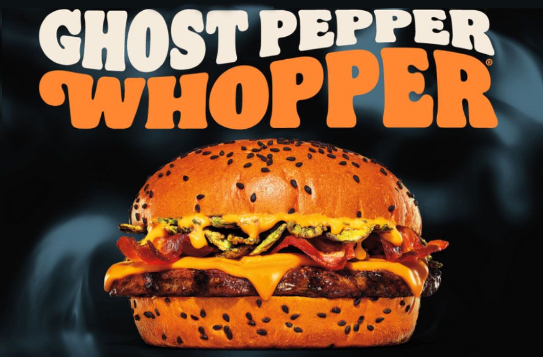 The New Hot ’n Spicy Ghost Pepper Whopper Premiers at Burger King this