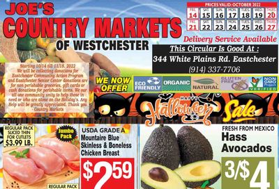 Country Markets of Westchester (NY) Weekly Ad Flyer Specials October 14 to October 27, 2022