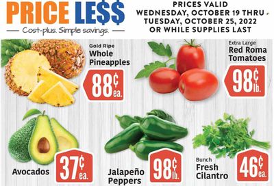 Price Less Foods Weekly Ad Flyer Specials October 19 to October 25, 2022