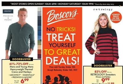 Boscov's (CT, DE, MD, NJ, NY, PA) Weekly Ad Flyer Specials October 20 to October 26, 2022