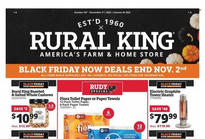 Rural King Weekly Ad Flyer Specials October 20 to November 2, 2022