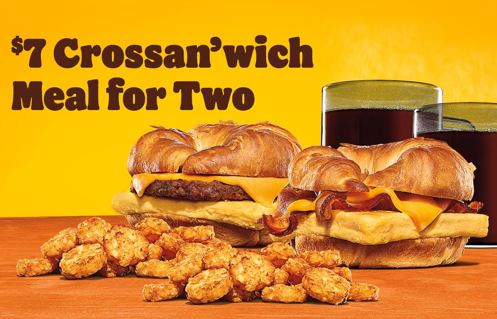 Save with the $7 Croissan’wich Meal for Two Through Your Burger King Account Online and In-app