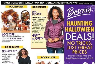 Boscov's (CT, DE, MD, NJ, NY, PA) Weekly Ad Flyer Specials October 27 to November 2, 2022