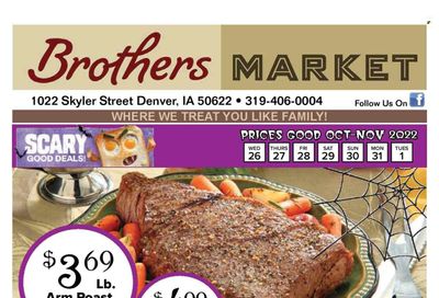 Brothers Market (IA, KS, MO) Weekly Ad Flyer Specials October 26 to November 1, 2022