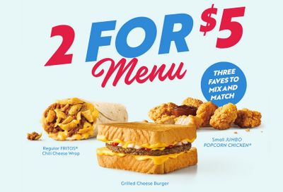 Save with the 2 for $5 Menu at Sonic Drive-in through In-app and Drive Thru Orders