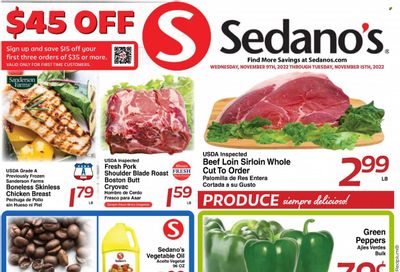 Sedano's (FL) Weekly Ad Flyer Specials November 9 to November 15, 2022