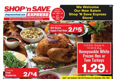 Shop ‘n Save Express (MD, PA, WV) Weekly Ad Flyer Specials November 12 to November 18, 2022