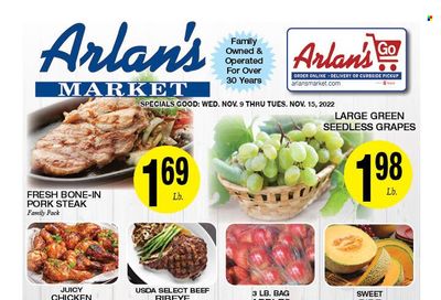 Arlan's Market (TX) Weekly Ad Flyer Specials November 9 to November 15, 2022