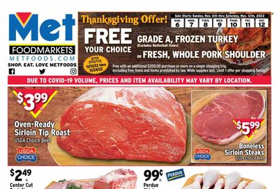 Met Foodmarkets Weekly Ad Flyer Specials November 6 to November 12, 2022