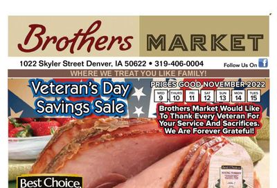 Brothers Market (IA, KS, MO) Weekly Ad Flyer Specials November 9 to November 15, 2022