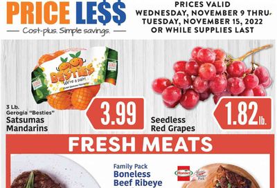 Price Less Foods Weekly Ad Flyer Specials November 9 to November 15, 2022