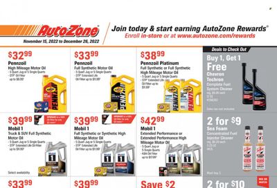 Autozone Weekly Ad Flyer Specials November 15 to December 26, 2022