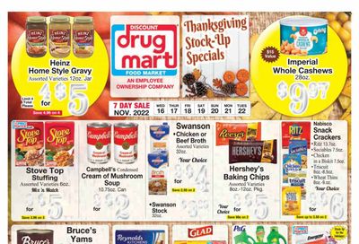 Discount Drug Mart (OH) Weekly Ad Flyer Specials November 16 to November 22, 2022