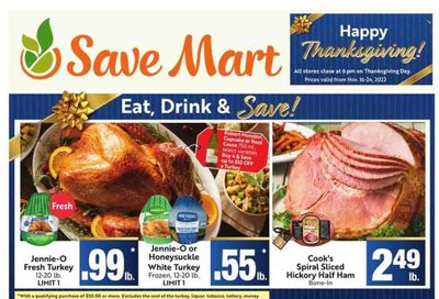 Save Mart (CA, NV) Weekly Ad Flyer Specials November 16 to November 24, 2022