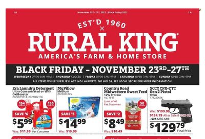 Rural King Weekly Ad Flyer Specials November 23 to November 27, 2022