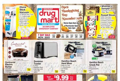 Discount Drug Mart (OH) Weekly Ad Flyer Specials November 23 to November 29, 2022