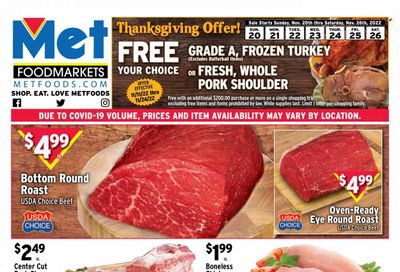 Met Foodmarkets Weekly Ad Flyer Specials November 20 to November 26, 2022