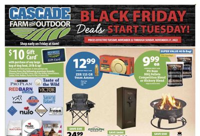 Cascade Farm And Outdoor (OR, WA) Weekly Ad Flyer Specials November 22 to November 27, 2022