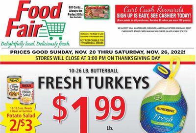 Food Fair Market (KY, OH, WV) Weekly Ad Flyer Specials November 20 to November 26, 2022