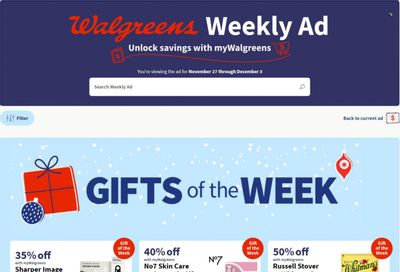 Walgreens Weekly Ad Flyer Specials November 27 to December 3, 2022