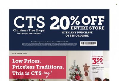 Christmas Tree Shops Weekly Ad Flyer Specials November 25 to November 28, 2022