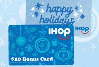 Score a $10 Bonus Card with a $30 Gift Card Purchase at IHOP Through to November 29 for Black Friday