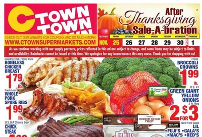 C-Town (CT, FL, MA, NJ, NY, PA) Weekly Ad Flyer Specials November 25 to December 1, 2022