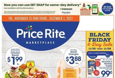 Price Rite (CT, MA, MD, NH, NJ, NY, PA, RI) Weekly Ad Flyer Specials November 25 to December 1, 2022