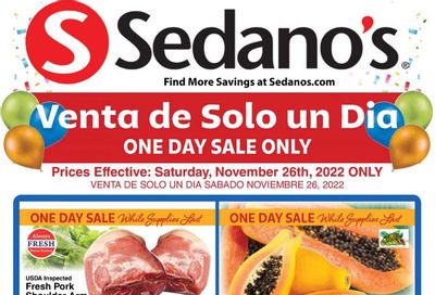Sedano's (FL) Weekly Ad Flyer Specials November 25 to November 29, 2022